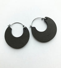 Load image into Gallery viewer, Small Cacao Wooden Hoop Earring