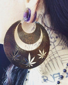 Cannabis Hoop Earring