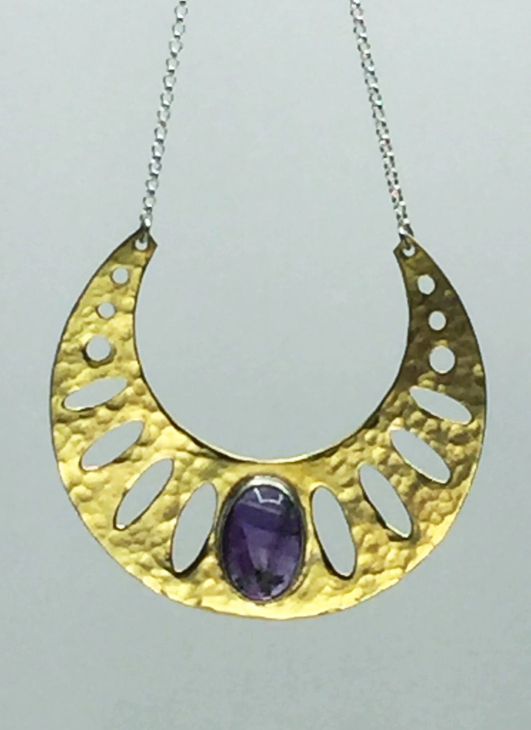 Amethyst Geometric Necklace - SOLD
