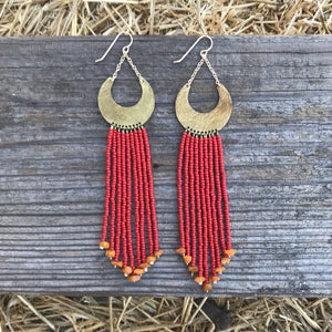 Red Rocks Beaded Earring