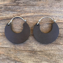 Load image into Gallery viewer, Small Cacao Wooden Hoop Earring